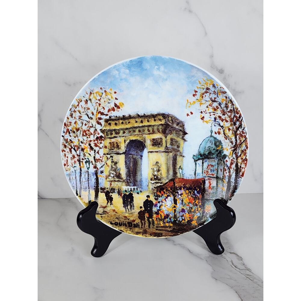 Limoges Arc De Triomphe France Porcelain 8 1/2" Plate Wall Decor Bradex Vintage